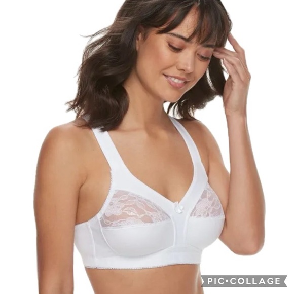 PlusForm Instant Shaping Cotton Comfort Floral Lace Wireless Bra Bundle Of 2 - Picture 2 of 16